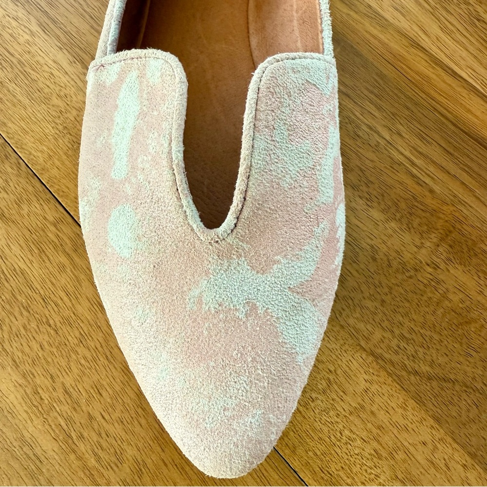 Gee Wawa Lydia pink metallic suede cutout loafers - Size 9 - Picture 3 of 9